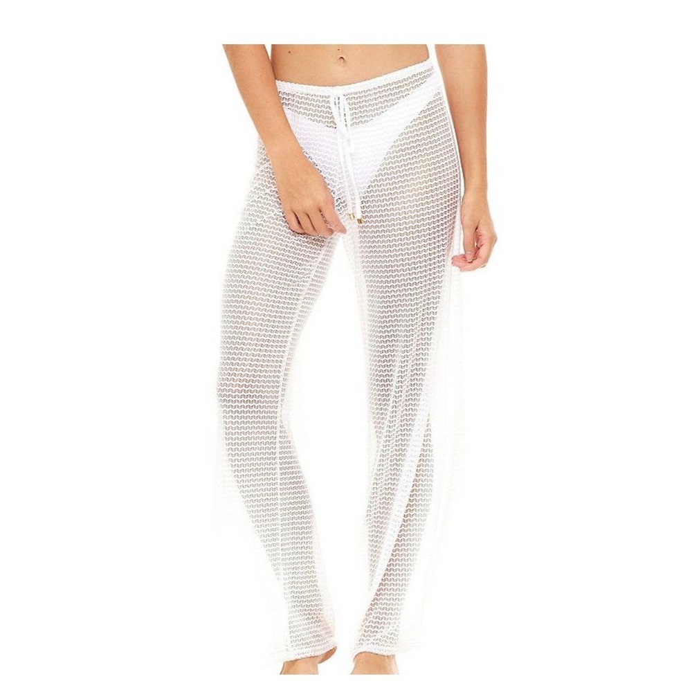 Women's Jordan Taylor Mesh Sheer Cover Up Pants White